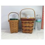 Longaberger Baskets, 1 w/Liner & both w/Protector