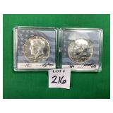 2 - 1966 Kennedy Half Dollars