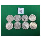 8 - 1970s Kennedy Half Dollars