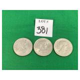 3 - 1979 Susan B Anthony Dollars