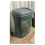Rolling Rubbermaid Trashcan