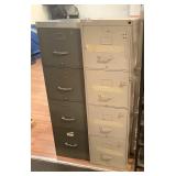 2 Metal Filing Cabinets