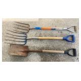 2 Pitch Forks & Roof Shovel