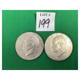 2 Bicentennial Ike $1 Coins