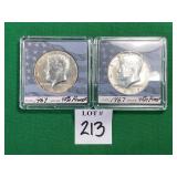 2 - 1967 Kennedy Half Dollars