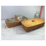 Longaberger Bread Baskets w/1 Liner & Protectors