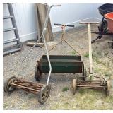 Vintage Mowers & Spreader