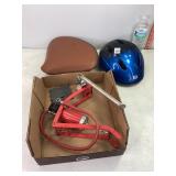 Bike Seat, Helmet, Foot Pump & Kick Stand