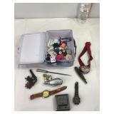 Letter Opener, Skeleton Keys, Watches & Misc