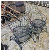 2 Metal Outdoor Chairs
