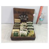 Burts Seed Box & Empty Seed Packets