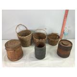 Assorted Decorative Baskets & Barrels