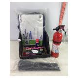 Tarp, Zip Ties, Fire Extinguisher & Misc
