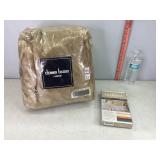 Dennis Basso Camel Blanket & Queen Sham