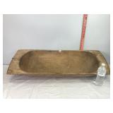 Primitive Wooden Dough Bowl 37'
