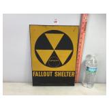 Metal Fallout Shelter Sign