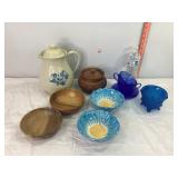 Pfaltzgraff Plastic Carafe, Blue Glassware & Misc