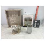 Wine Cork Shadow Box, Wine Glasses & Misc