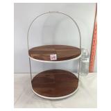 Wood & Metal Cake Stand