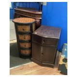 Filing Cabinet & Wicker Stand