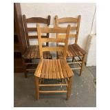 3 Wooden Chairs