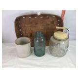 Basket, Crock & Jars