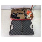 Mini Crossbow, Bike Pedals, Gun Case & Misc