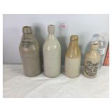 White Root, Pink's Ginger Beer, Asst Crock Bottles