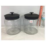 Glass Canisters w/Metal Lids