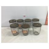 Vintage Jelly Jars w/Metal Lids