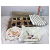 Material, Primitive Wall Hangings & Linens