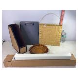 Metal Hanging Basket, Ashtray, Shelf & Misc