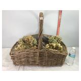 Large Grapvine Basket w/Dried Flowers