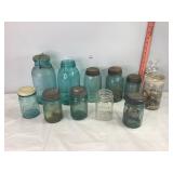 Asst Ball Jars & 1 Atlas Mason Jar