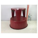 Vintage Metal Kick Step Stool