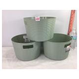3 Plastic Baskets