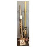 Shovels, Sawhorse & Concrete Rake