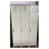Set of 3 Metal Lockers