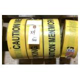 4 Rolls of Caution Men Working Tape