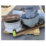 Steel Plates, Exhaust Pieces, and Wheel
