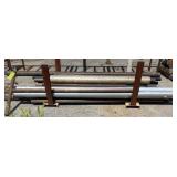 Assorted Steel Pipes and Rack