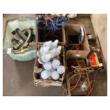 Jumper Cables, Wire, Spray Paint & Bottles Lot