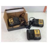 3 DeWALT Chargers