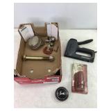 Stapler, Battery Brush, Light & Misc