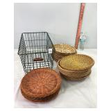Vintage Basket & Paper Plate Holders