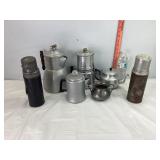 Alum & Silverplate Coffee/Teapots & Vtg Thermoses