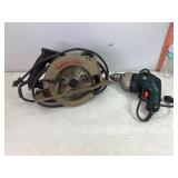 Porter Cable Circular Saw & B&D Drill