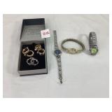 Ladies Clip Earrings & Watches