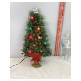 Vintage Plastic Lighted Christmas Tree