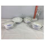 Blue Cornflower Corning Skillet, Bowl & Dishes